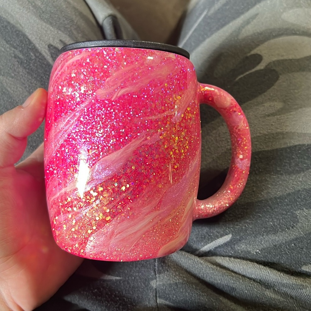 Custom hand dipped Etsy cup. Super cute. Hand wash only.